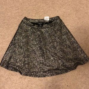 Rue21 Silver & Black Glitter Skirt